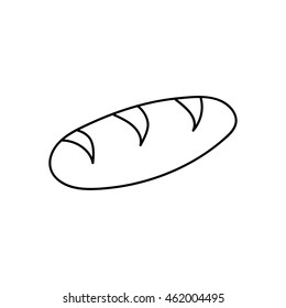 Bread doodle icon illustration isolated vector sign symbol
