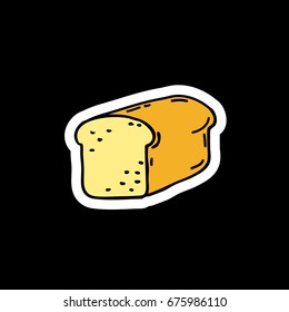 Bread Doodle Icon, Sticker