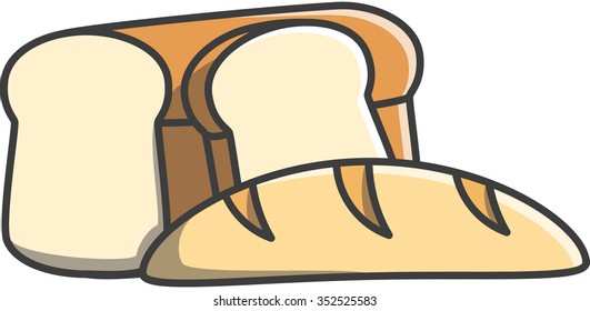 Bread doodle illustration