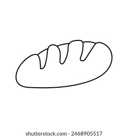 Bread in doodle style. Isolated on white background