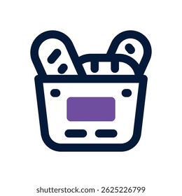 bread duotone icon. Sleek and modern vector icon for websites, mobile apps, marketing materials, and corporate design. Fully scalable and ready to use.