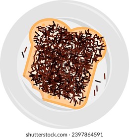 bread with Dutch delicacy chocolate 'Hagelslag'