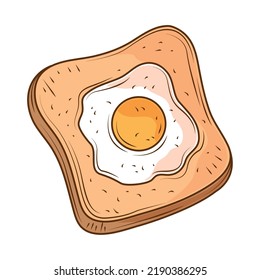 icono de comida rápida de huevo de pan aislado