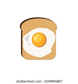bread and eggs combination vector design