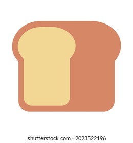 Bread emoji icon isolated vector illustration on white background