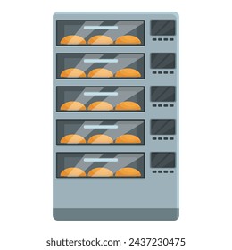 Bread factory oven icon cartoon vector. Bakery production. Seed plant product