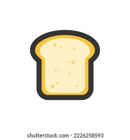 Bread Filled Outline Icon. Bread Logo. Vector Illustration. Isolated on White Background. Editable Stroke