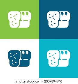 Juego de iconos mínimo de cuatro colores