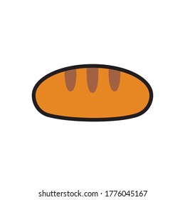 Bread Flat Icon Design Vector Template Illustration 