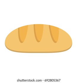 Bread flat icon, food and drink, bakery sign vector graphics, a colorful solid pattern on a white background, eps 10.