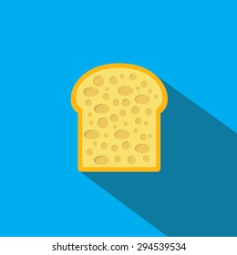 Bread flat icon with long shadow. Vector illustration eps10.