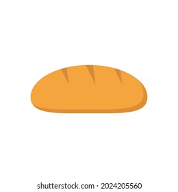 bread flat icon on white background