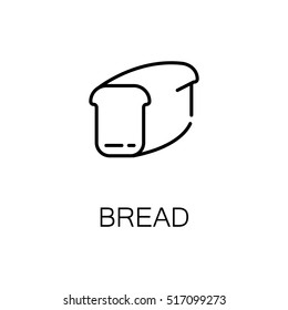 Bread flat icon. Single high quality outline symbol of bakery for web design or mobile app. Thin line signs of bread for design logo, visit card, etc. Outline pictogram of bread