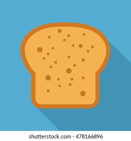 bread flat icon. You can be used bread icon for several purposes like: websites, UI, UX, print templates, promotional materials, info-graphics, web and mobile phone apps.