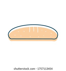 bread flat style icon design, bakery food shop breakfast theme Vector illustration