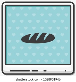 Bread flat vector icon.
