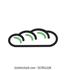 Bread, food, breakfast icon vector image. Can also be used for easter, celebration, observances and holidays. Suitable for mobile apps, web apps and print media.