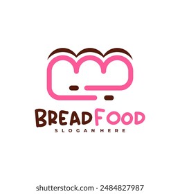 Plantilla de Vector del logotipo de Bread Food, Conceptos de diseño del logotipo de Bread Creativo