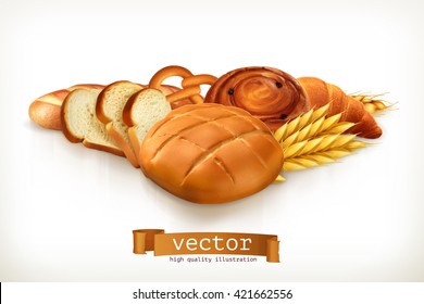 Bread, Food Vector Illustration