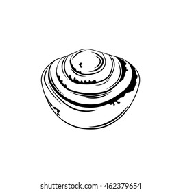 Bread, food vector illustration. Bakery bun. 