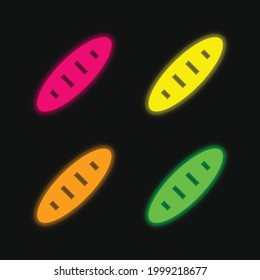 Icono de vector neonato brillante de cuatro colores de pan