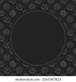 bread frame. doodle bakery square frame. hand drawn bread frame background. bakery background