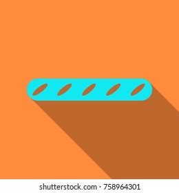 Bread, French Baguette, loaf. Vector illustration in flat style