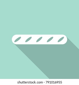 Bread, French Baguette, loaf. Vector illustration in flat style