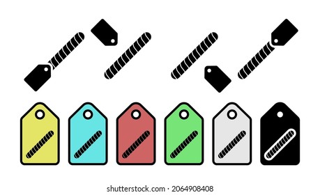Bread, french, loaf vector icon in tag set illustration for ui and ux, website or mobile application