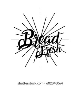 bread fresh emblem over white background. vector illustration