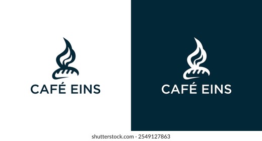 Bread and fresh bread logo design concept with smoke on top