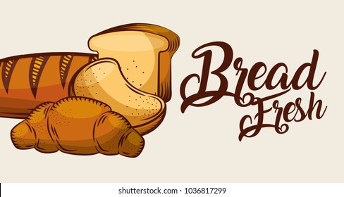 bread fresh whole croissant sliced banner