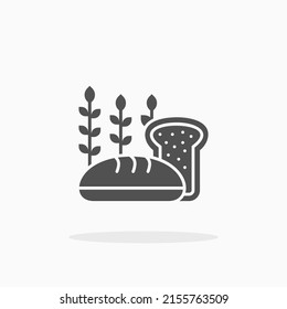 Bread glyph icon. Can be used for digital product, presentation, print design and more.