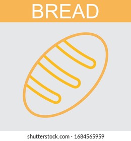 Iconos de glifo de pan establecidos. Rye, pan entero de grano y trigo, ciabatta, cruasán, pan tostado, baguette francesa. Decorativa colección de estilo retro, panadería aislada para el diseño de tiendas. Ilustración vectorial.
