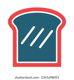Bread Glyph Two Color Icon For Personal And Commercial Use.
