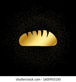 Bread gold, icon. Vector illustration of golden particle