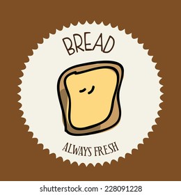 bread graphic design , vector illustration