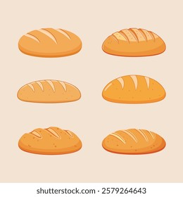 bread hand drawn six style look delicious