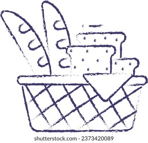 Bread hand drawn vector illustration