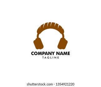 Bread Headphone Icon Logo Design Element