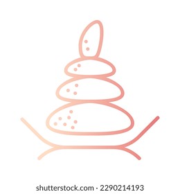 bread healthy food gradient outline icon vector illustration