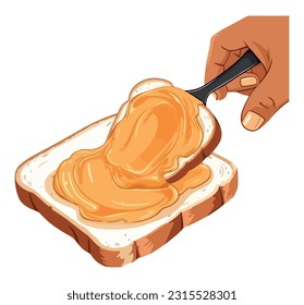 bread with honey over white