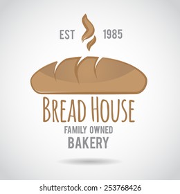 Bread house creative, modern design. Vector illustration.