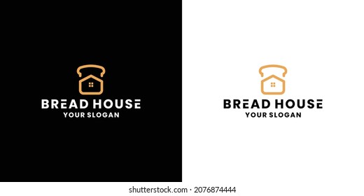 bread house logo. bakery shop logo design template