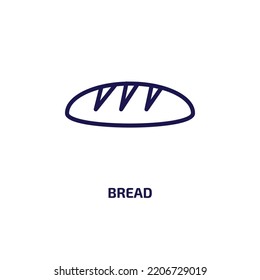 bread icon from agriculture farming and gardening collection. Thin linear bread, food, cake outline icon isolated on white background. Line vector bread sign, symbol for web and mobile