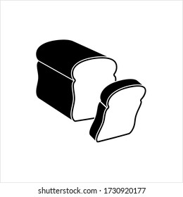 Bread Icon, Baked Bread Icon, Baked Dough Of Flour And Water Staple Food Vector Art Illustration