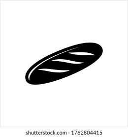 Bread Icon, Baked Bread Icon, Baked Dough Of Flour And Water Staple Food Vector Art Illustration