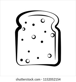 Bread Icon, Baked Bread Icon Vector Art Illustration