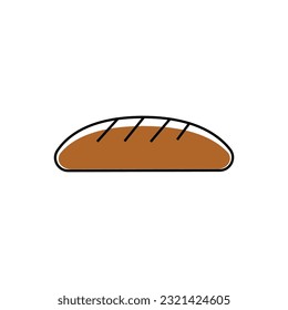 Bread icon. Bakery and food theme. Isolated design. Vector illustration