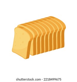 Bread icon. Bakery product Vector illustration cartoon food, isolated on white